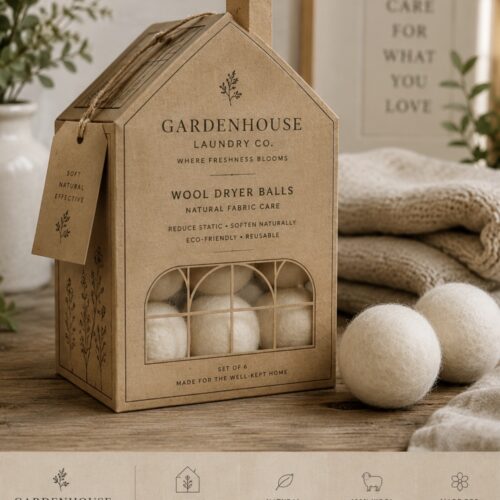 GardenHouse Premium Wool Dryer Balls™ (6-Pack)